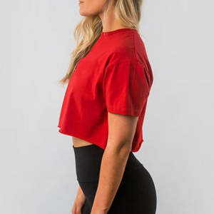 Camiseta de Cuello Redondo Ajustada y Sexy para Mujer, Lisa, de Corte Regular, Personalizable, de Verano, de Secado Rápido, Transpirable y Ecológica, al por Mayor - Product Image 3