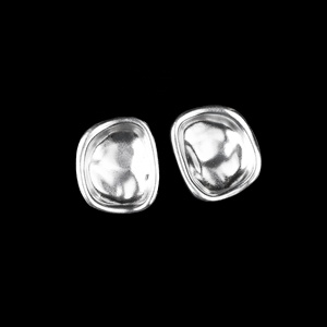 Pendientes de Plata de Ley 925 con Diseño Geométrico Cóncavo, Joyería Fina, Memoria Jewels, Venta al Por Mayor - Product Image 6