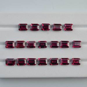 Garnet Umbalita Natural de 3x5mm-10x12mm, Corte Octogonal Facetado, Gema Suelta, Garnet Magenta de Malawi, Piedra Hecha a Mano para Joyería de Plata - Product Image 2