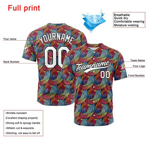 Camiseta de Béisbol para Hombre, Corta, Estampada, Personalizable, Transpirable, Antibacteriana, Talla Grande, Malla, Absorbe la Humedad, Protección UV, para Exteriores - Product Image 3