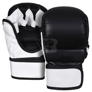 ถุงมือ MMA สำหรับงานหนัก สำหรับมืออาชีพ ถุงมือชกมวยเสริมความแข็งแรง สายรัดข้อมือปรับได้ ถุงมือ UFC - Product Image 4