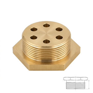Bride en laiton de haute qualité pour élément chauffant électrique 2 pouces BSP robuste (6 trous pour tuyaux de 8,5 mm) usage commercial et domestique - Product Image 2