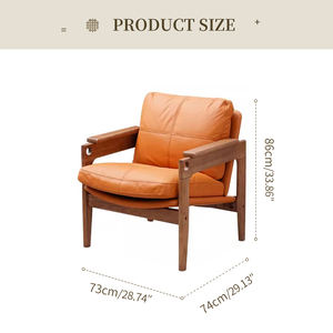 Fauteuil de salon en bois massif et cuir PU, durable, écologique, pour la maison, le <span class=keywords><strong>bureau</strong></span>, la chambre à coucher, design moderne, salle à manger, salon, hôtel, villa - Product Image 6