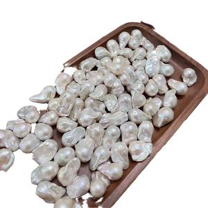 Collar de Perlas Naturales de Agua Dulce con Forma Barroca, Plata Pura, Plata Triturada con Cadena de Suéter Atmosférica - Product Image 5