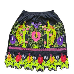 Falda Bordada de Verano 2026, Estilo Vintage Floral, de Algodón, para Uso Diario, Estilo Micronesio, de las Islas del Pacífico - Product Image 1