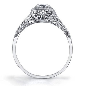 Anillo de Moissanita de Corte Redondo, Plata de Ley 925, Chapado en Oro Blanco, Anillo de Compromiso, Boda, Solitario, Promesa, Joyería Elegante - Product Image 2