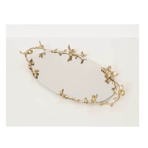 Bandeja de Servicio de Aluminio Fantástica Más Vendida con Asas en Forma de Hoja, Acabado Único para Presentación de Alimentos - Product Image 5