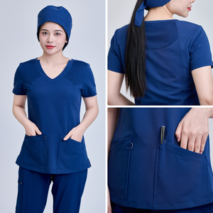 Tenues médicales à prix avantageux, ensembles d'uniformes d'infirmière, uniformes de soins extensibles, uniformes d'infirmière personnalisés avec logo - Fabrication FMF OEM/ODM - Product Image 5