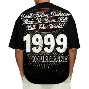 Premium 280 GSM Heavy Cotton <b>Men's</b> Slim Fit Eco-Friendly Breathable <b>Animal</b> Print Formal T-Shirt Luxury Apparel Manufacturer - Product Image 3