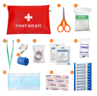 Mini trousse de premiers soins Portable petites trousses d'urgence compacte trousse de premiers soins pour voiture voyage maison Camping randonnée en plein air