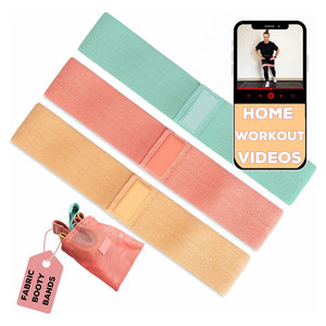 Wholesale Custom Logo Hip Booty Exercise <b>Bands</b> Set 3 Level Fabric Elastic Resistance <b>Bands</b> Fitness Body Building <b>Workout</b> Home - Product Image 1