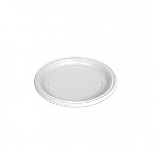 Barquette alimentaire jetable en plastique 28cm PLATO LLANO REDONDO BLANCO Contenant réutilisable 1004R - Product Image 1