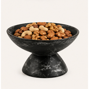 Vente en gros : Bol sur piétement en marbre noir, bol à fruits sur pied en pierre naturelle, porte-clés moderne pour entrée, centre de table basse - Product Image 4