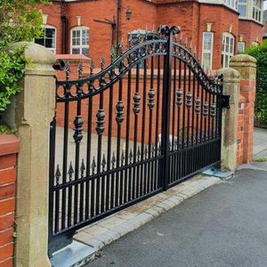 Custom Wrought Iron <b>Gates</b> with Handcrafted Details, Superior Rust Protection, Heavy-Duty Construction, and Classic Style - Product Image 1