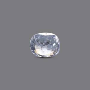 Natural White Zircon 4.3 Carat Oval Cabochon Loose Gemstone for Fine Jewelry - Product Image 2