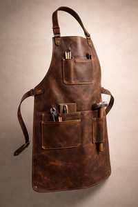 Heat Resistant Smell Proof Genuine Leather Welding Apron for Metalwork Forge-Industrial Cowhide Safety Workwear Protection - Product Image 4