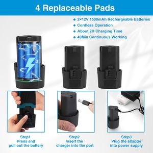 Set di 2 Lucidatrici per Auto Ricaricabili Senza Fili da 1500mAh con 8 Livelli di Velocità - Product Image 6