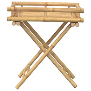 Mesa plegable de bambú de 23.6 x 15.7 x 26.8 pulgadas - Product Image 5
