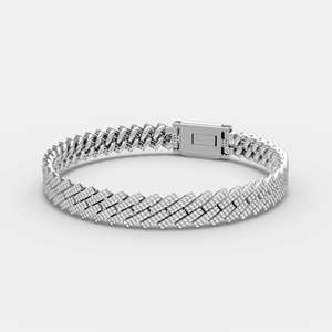 Men's Moissanite Cuban Link Bracelet 925 Silver <b>Iced</b> <b>Out</b> Hip Hop Jewelry Diamond <b>Chain</b> Luxury Bling Wedding Party Gift Fashion - Product Image 3