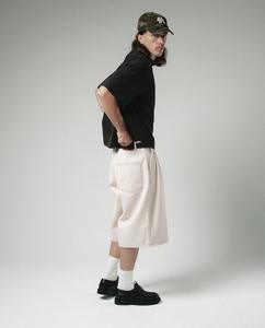 Pantalones Casuales de Pierna Ancha para Hombre, Tejido de Lana Peinada, Poliéster/Algodón, Transpirables, Resistentes al Viento, Ecológicos, Cintura Media, Plisados, con Patrón de Parches - Product Image 2