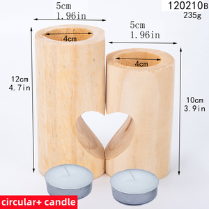 Candelabro de Madera con Forma de Corazón para Velas de Té, Decoración Romántica para Bodas, Regalo para Esposa - Product Image 5