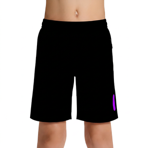 Shorts Bermuda noirs pour hommes, séchage rapide, taille élastique, vêtements de sport décontractés - Product Image 4