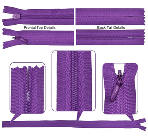 Fermetures éclair invisibles en nylon mélangé pour la couture, accessoires de couture pour vêtements et sacs - Product Image 3