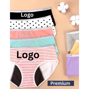 Braguitas Menstruales a Prueba de Fugas para Mujer, Ropa Interior sin Costuras, Transpirable, Tejida, de Tiro Medio, Protección Sanitaria, 58% Algodón, 37% [material restante] - Product Image 6