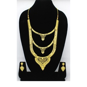Indian Antique <b>Jewelry</b> <b>Gold</b> Plated Trendy Pure Brass Indian Bridal Wedding Wear <b>Jewelry</b> High Quality Necklace <b>Set</b> - Product Image 5