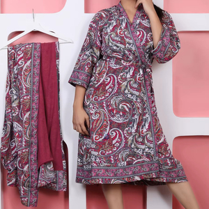 Printed <b>Beach</b> <b>Towel</b> Pareo Set Paisley Printed Front side Polyester Scarf Back Side <b>Towel</b> 2-in-1 - Product Image 1
