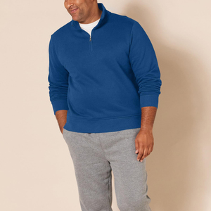 Sweat-shirt Homme Personnalisé en Patchwork avec Fermeture Éclair 1/4, 100% Coton, Pull Décontracté Streetwear, Prix Exportateur - Product Image 6