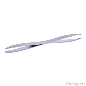 Pince à épiler professionnelle en acier inoxydable à double extrémité, à pointe inclinée de précision, pour cils et sourcils, vente en gros d'usine, sûre - Product Image 5