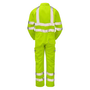 Combinaison de sécurité unisexe OEM haute visibilité ANSI Classe 3 pour travaux routiers avec bande réfléchissante, éclairage LED, imperméable et logo personnalisé - Product Image 2