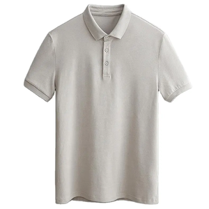 Polo tendance avec manches et col rayés, polo de golf à manches courtes / Polo homme OEM en double jersey - Product Image 1