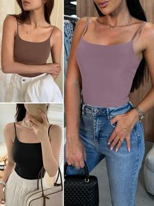 Nuevo Estilo, Camiseta Ligera para Mujer, Tejido de Canalé Elástico, Corte Ajustado, Suave y Transpirable, Sin Mangas, para Uso Diario Informal de Verano - Product Image 6