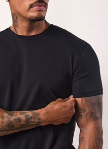 T-shirts surdimensionnés pour hommes, 240 g/m², luxe, poids lourd, vierges, personnalisables, 100 % coton, col épais, impression en gros - Product Image 3