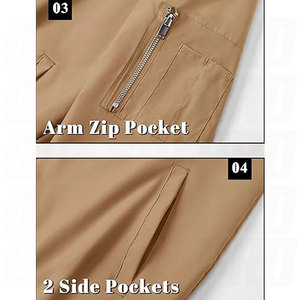 Custom Baseball <b>Collar</b> Fall Windbreaker <b>Jackets</b> Zip-Up Coat with Pockets Polyester Wholesale Price Low Cost Bomber <b>Jackets</b> - Product Image 6