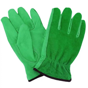 High Quality Cowhide Grain & Split Smooth Leather Driving <b>Gloves</b> Adjustable Heat Resistant Industrial Work Protection Use - Product Image 4