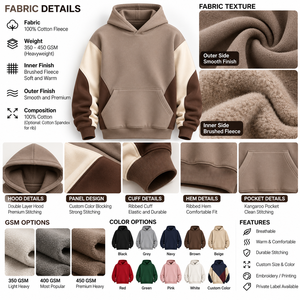 Sudadera con Capucha Oversize de Felpa 100% Algodón Ecológico Estilo Urbano con Manga Raglán y Bolsillo Canguro Unisex - Product Image 5