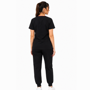 Uniforme Médico Personalizado para Enfermeras, Conjunto de Blusa con Cuello en V y Pantalones de Tela Elástica para Hospital, Clínica y Servicios de Salud - Product Image 2