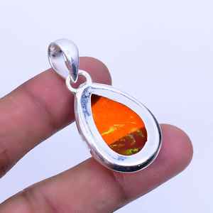 Australian Triplet Opal <b>Pendant</b> 925 Sterling Silver Handmade Boho Jewelry Natural Opal <b>Necklace</b> For Women - Product Image 2