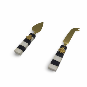 Juego de Cuchillos para Queso de Acero Inoxidable Chapado en Oro de Lujo con Mango de Abeja, Apto para Lavavajillas, para Uso en la Cocina del Hogar - Product Image 3