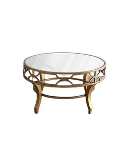 Old Age Vintage Center Table With Marble Top Aluminium Casting Golden <b>Stand</b> Best Selling Home Decor <b>Coffee</b> Table - Product Image 1