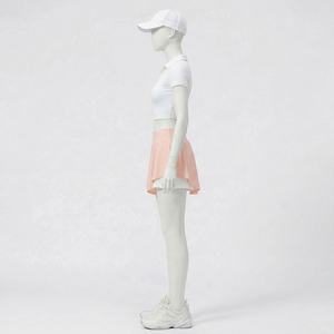 Short et jupe 2-en-1 taille haute à bande large, couleur unie, pour tennis, golf, pickleball, élastique, léger, séchage rapide, respirant, ensemble unique pour femme - Product Image 6