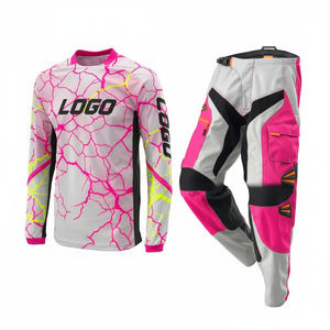 Nouveau style de maillot et de pantalon de motocross, logo personnalisé, combo de course freestyle, combinaison de moto tout-terrain, vêtements de sport à manches courtes - Product Image 1