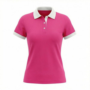 Polos de Mujer que Absorben la Humedad, Logotipo Bordado Personalizado, Manga Corta, Ropa Deportiva de Golf, Uniformes de Trabajo, Suministro de Fábrica para Mujer - Product Image 1