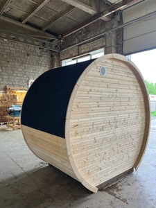3-Person Nordic Spruce Barrel <b>Sauna</b> - 89" Diameter - Product Image 3