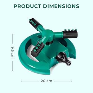 Aspersor de Jardín Giratorio Automático con 45 Brazos Ajustables, Material ABS Resistente, Cobertura de hasta 32 Pies, Riego en el Jardín, 1 Pieza - Product Image 2
