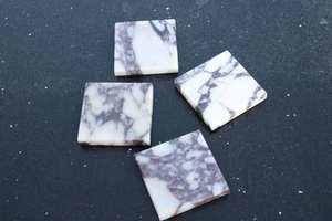 Elegant and Premium Calacatta Marble <b>Coaster</b> Set With Real Natural Stone Finish For Luxury Home Decor Coffee <b>Table</b> Protection - Product Image 4