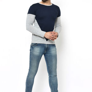 Camiseta de Manga Larga para Hombre, Corte Regular, Informal, 100% Algodón Premium, Cuello Redondo, Diseño Sólido, Transpirable y Ecológica - Product Image 5
